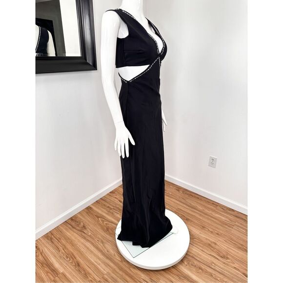 Chiara Boni La Petite Robe Silvina Embellished Cut-Out Gown Size US 10 - Picture 9 of 14